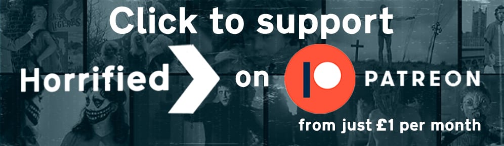 support Horrified on Patreon banner